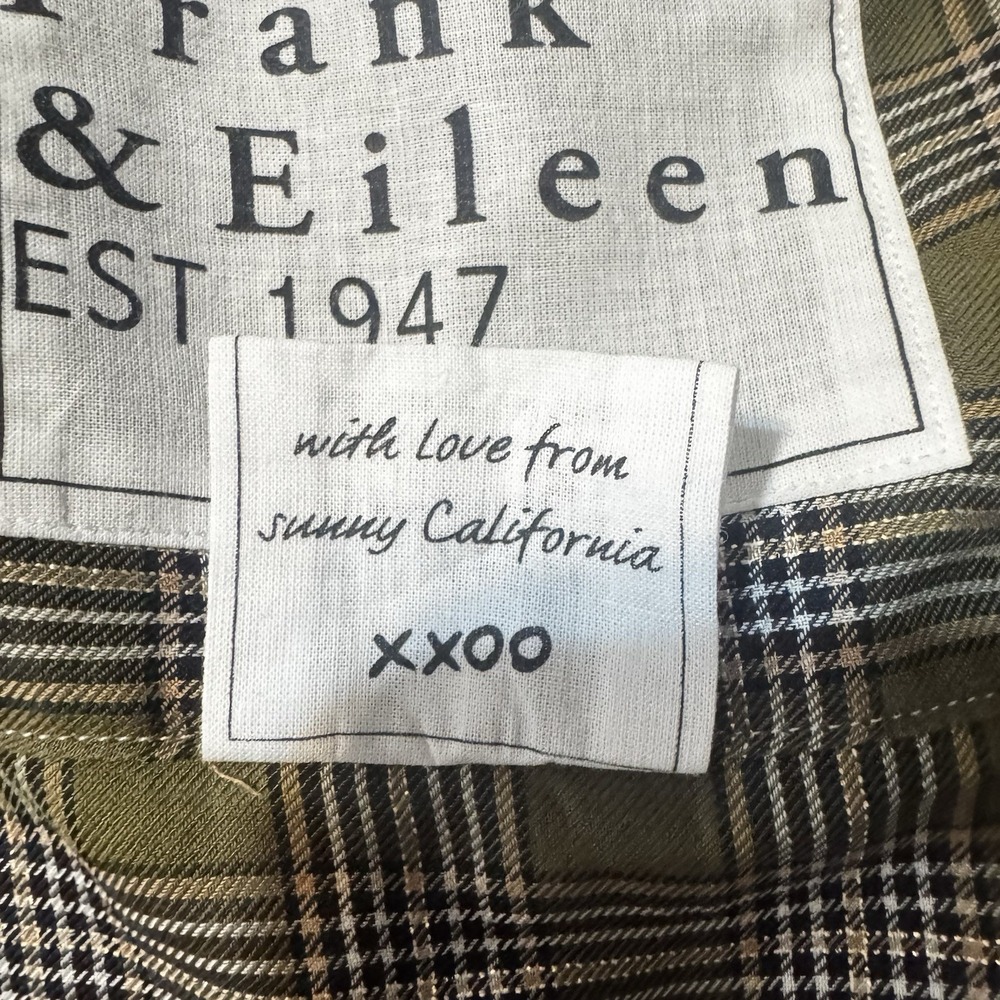Frank & Eileen Eileen Plaid Button Up Womens Small Quiet Luxury Casual - Picture 6 of 8